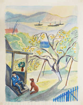 Давыдова Ольга Абовна. Лот из 43 иллюстраций к рассказам о природе Заполярья Ю. Могутина «Берег